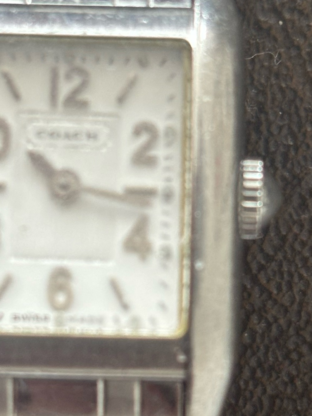 Coach Silver Rectangular Stainless Steel Watch with White Dial - Picture 6 of 6